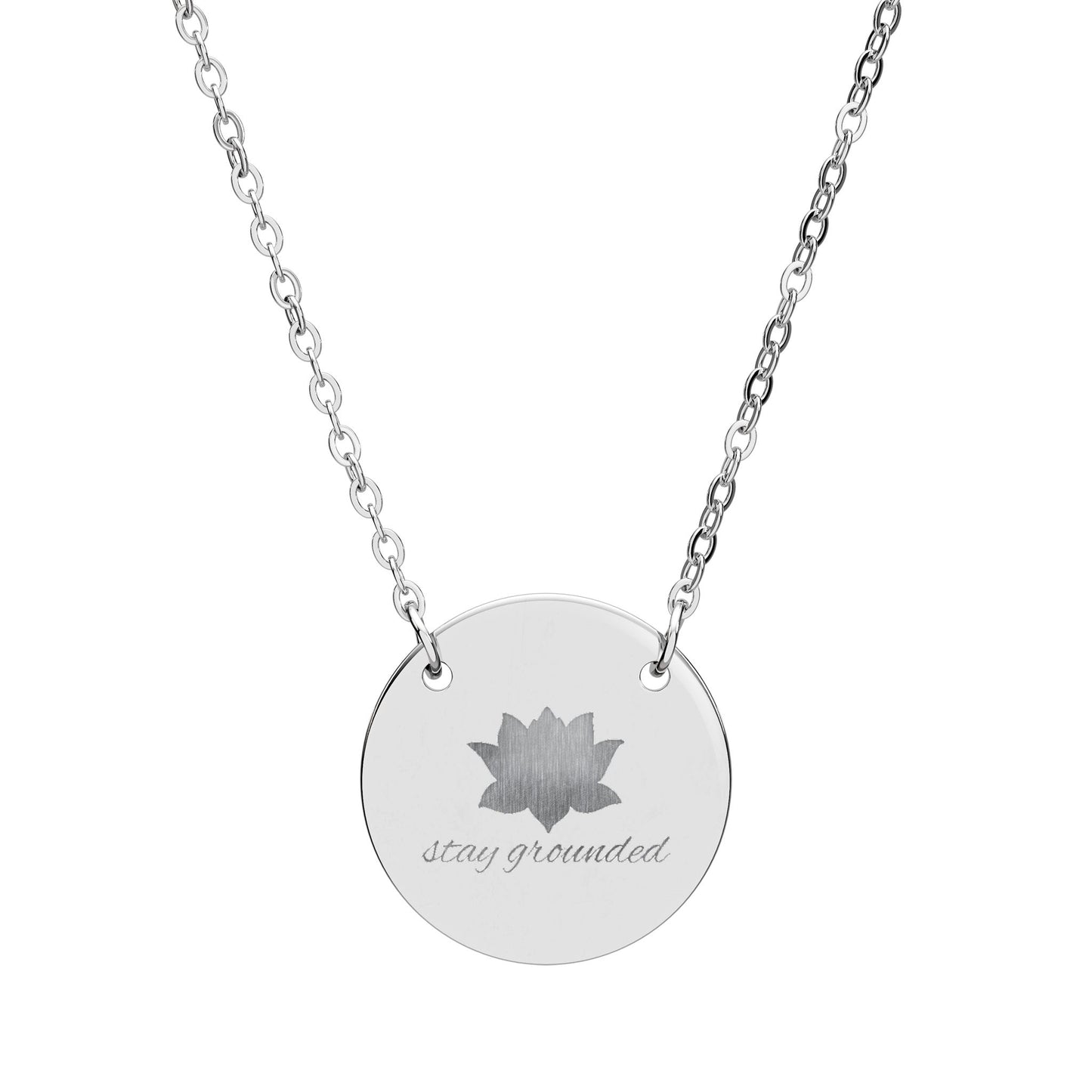 Stay Grounded — Engraved Circle Necklace