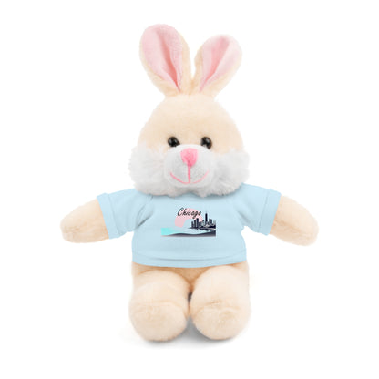 Elegant Chicago Skyline Stuffed Animals with Tee