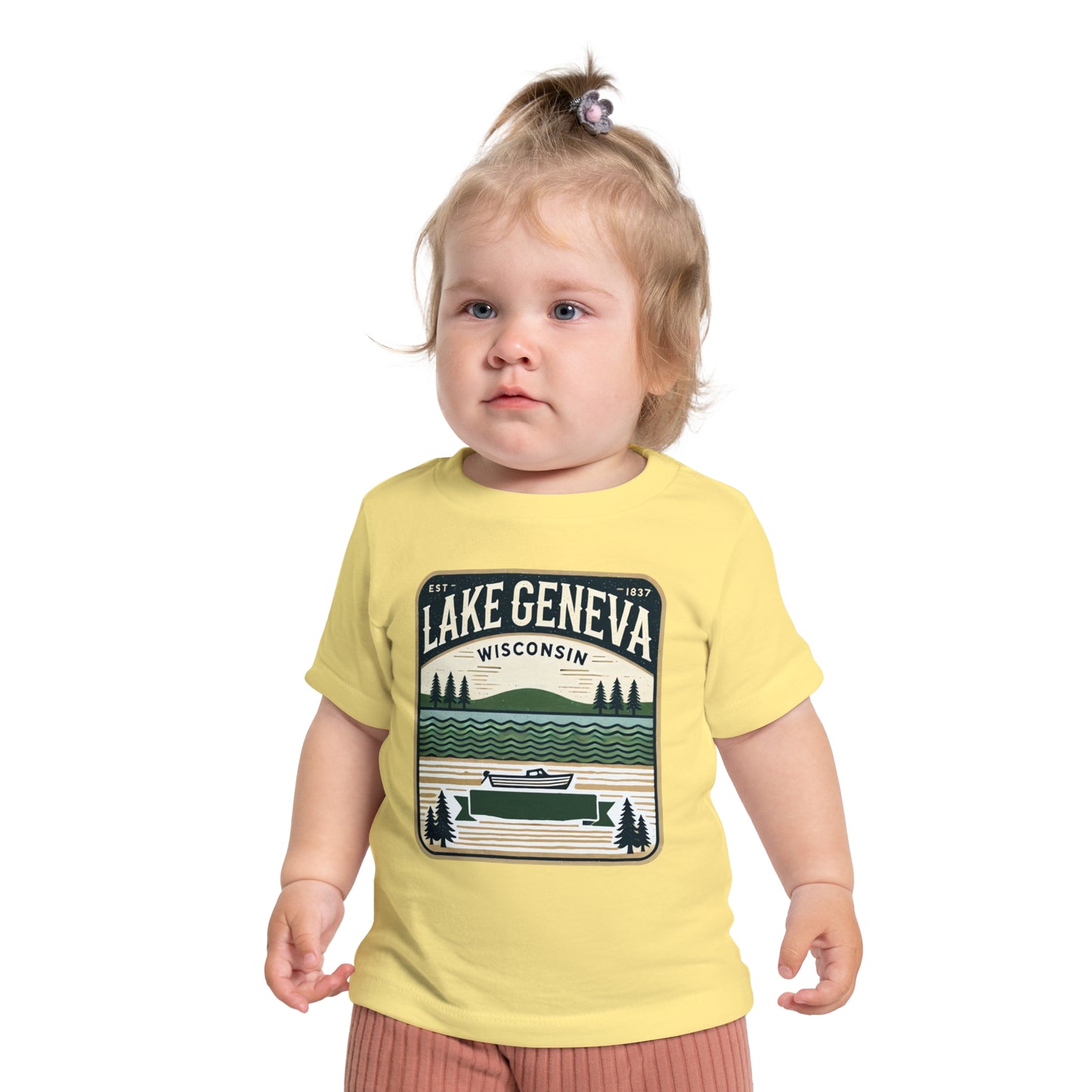 Vintage Lake Geneva Unisex Baby Short Sleeve T-Shirt