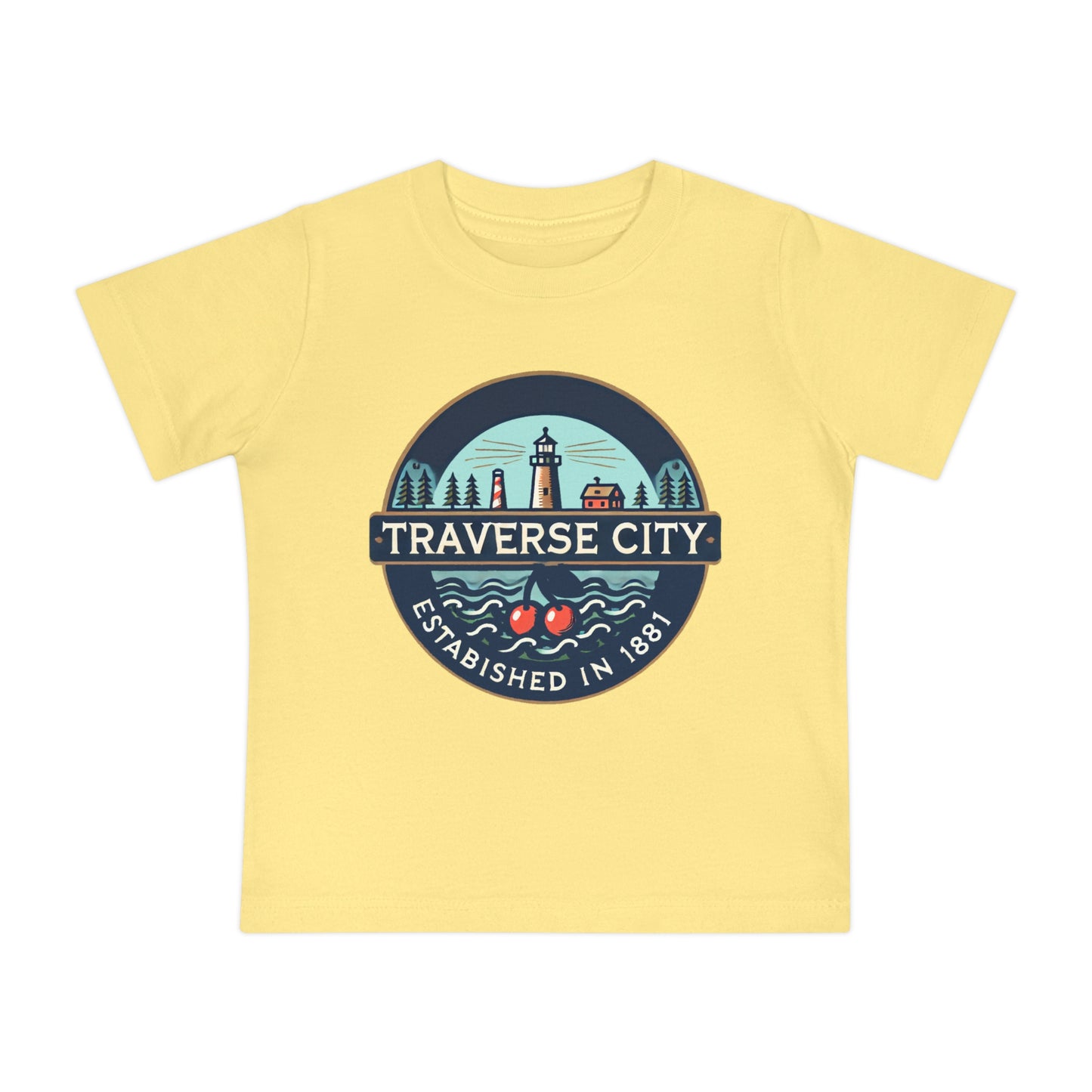 Vintage Traverse City Unisex Baby Short Sleeve T-Shirt