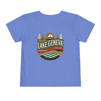 Retro Lake Geneva Unisex Toddler Short Sleeve Tee