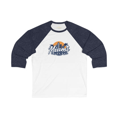 Retro Miami Men's 3/4 Sleeve Baseball Tee