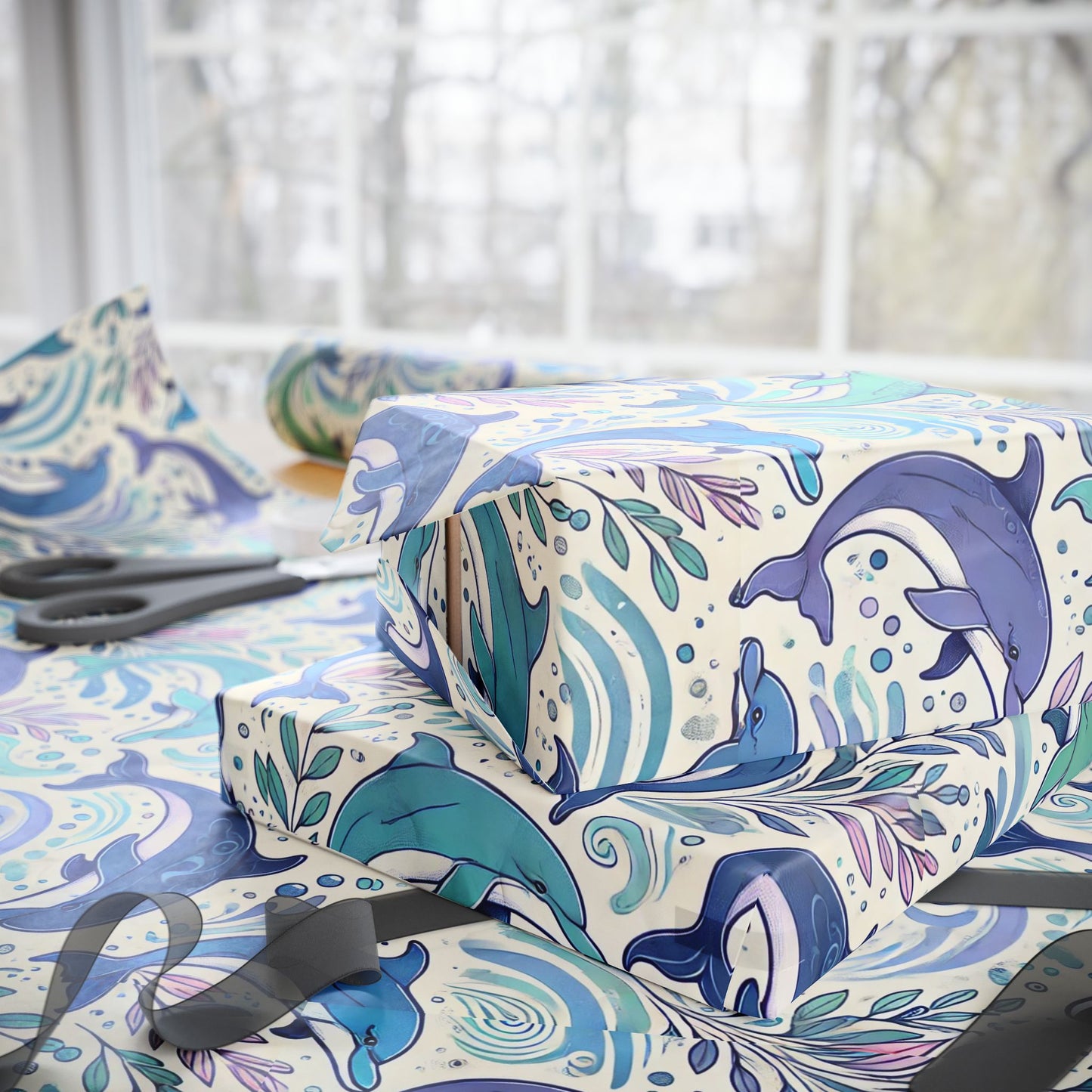 Dolphin Print Wrapping Paper