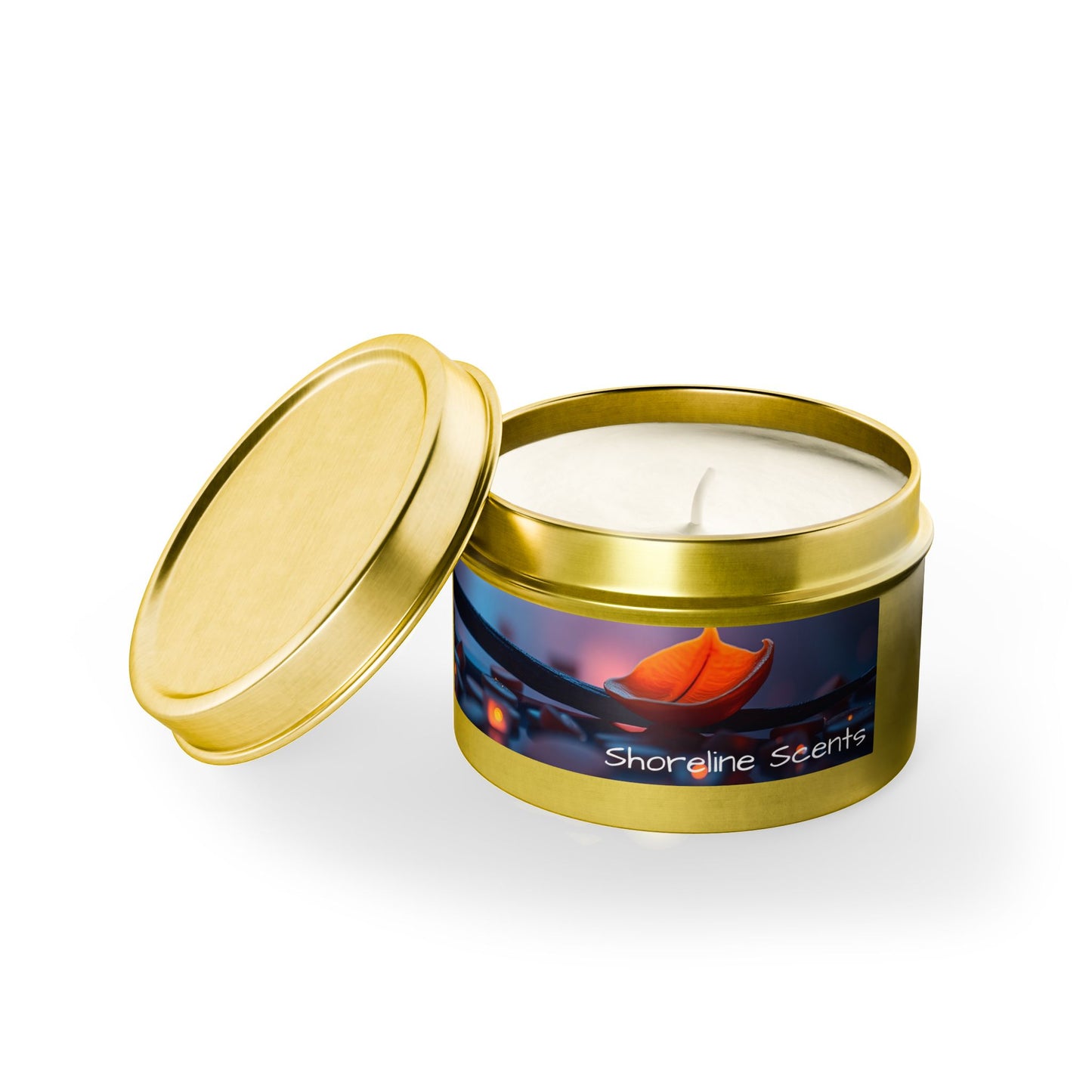 Vanilla Bean Scented Rustic Tin Candle