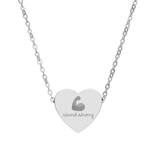 Stand Strong — Engraved Heart Necklace