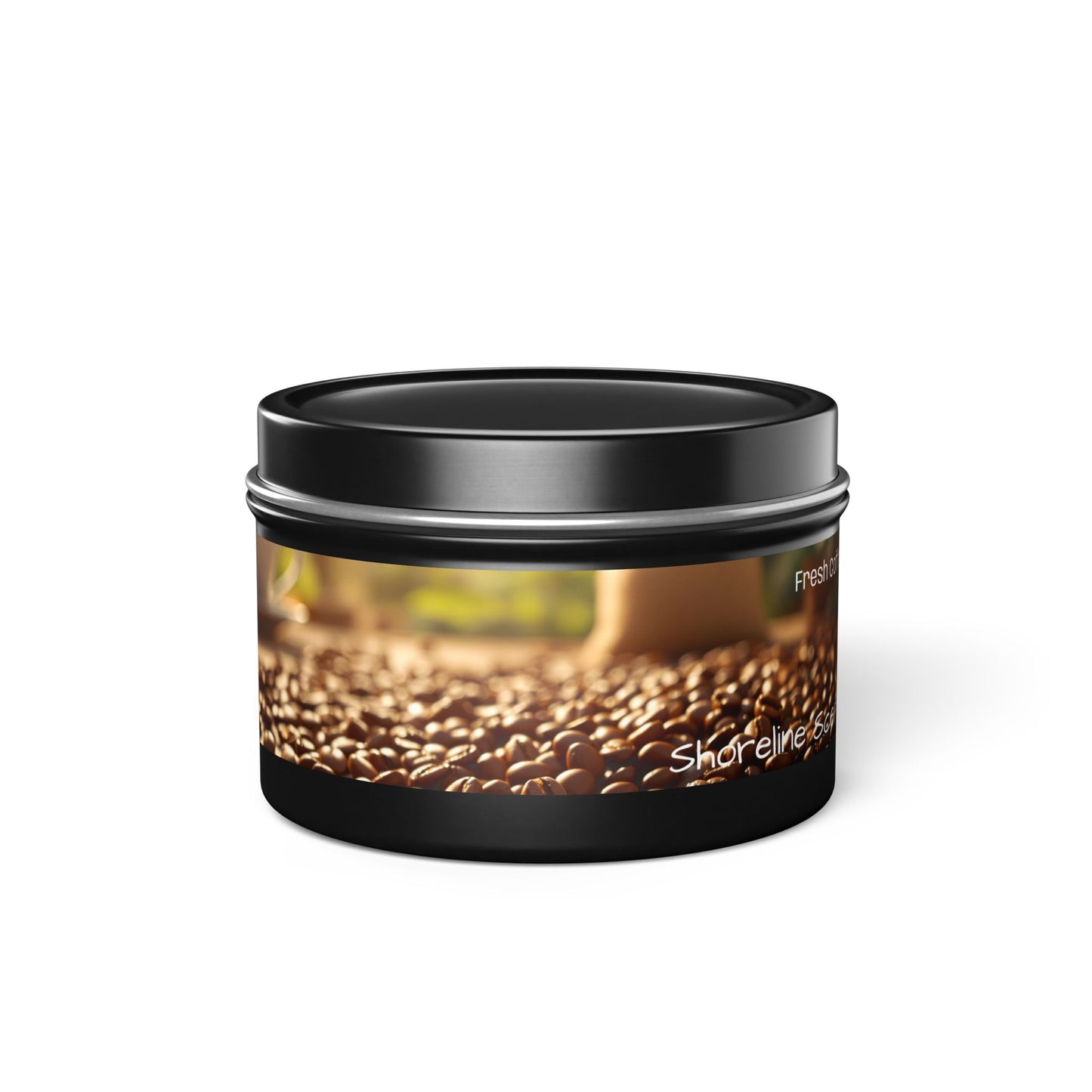 Fresh Coffee Scented Rustic Tin Candle