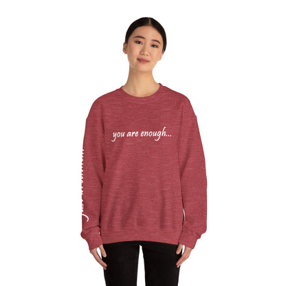 You Are Enough - Mental Health Awareness Heavy Blend Crewneck Sweatshirt