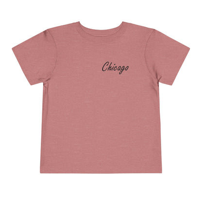 Elegant Chicago Skyline Unisex Toddler Short Sleeve Tee