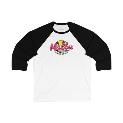 Retro Malibu Men's 3/4 Sleeve Baseball Tee