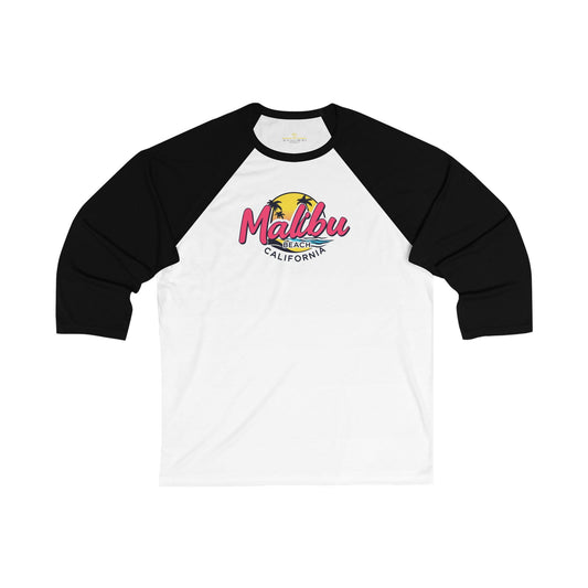 Retro Malibu Men's 3/4 Sleeve Baseball Tee