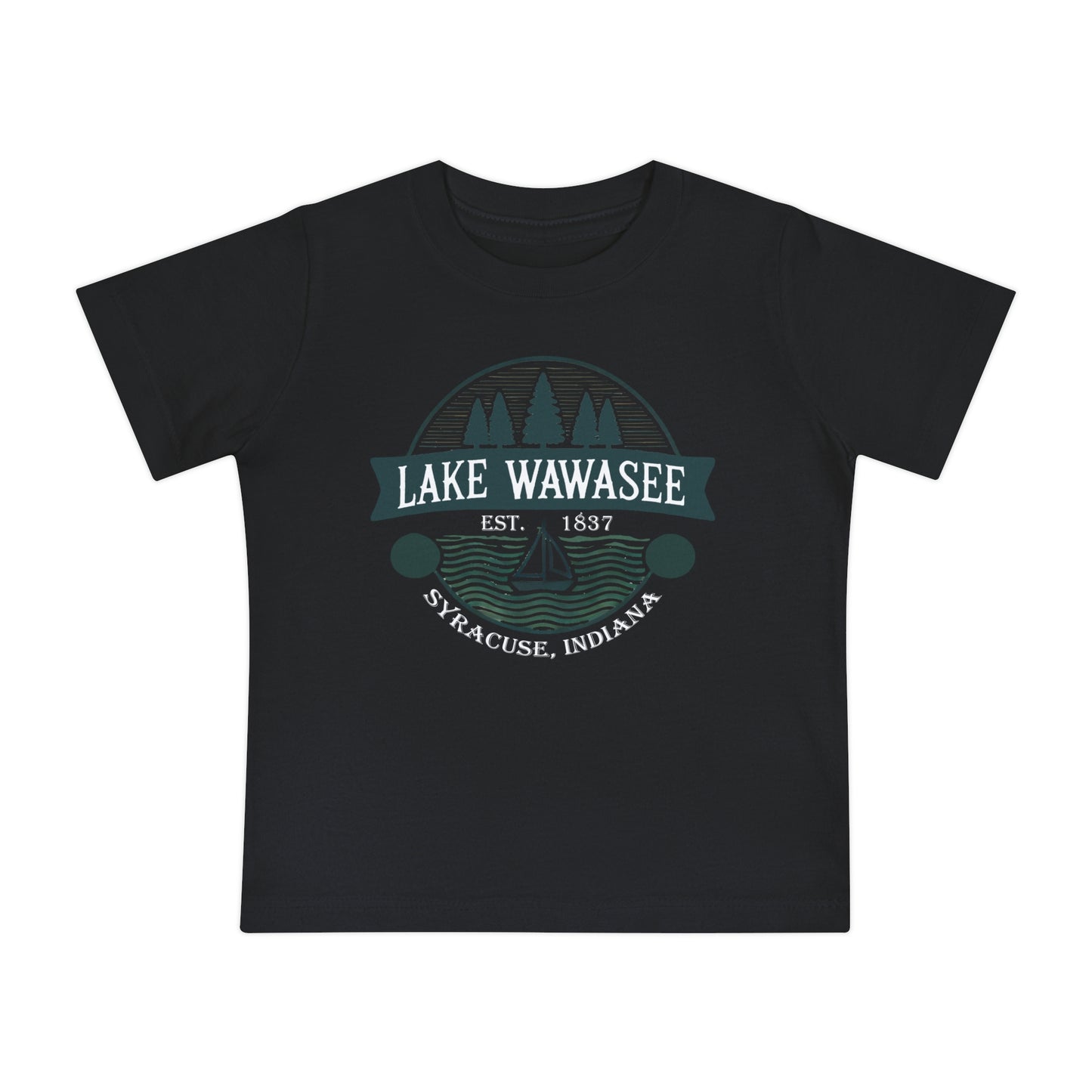 Vintage Lake Wawasee Unisex Baby Short Sleeve T-Shirt