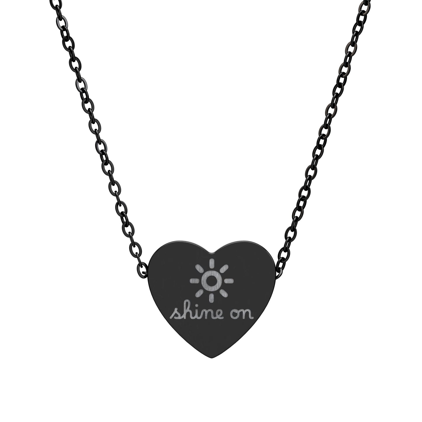 Shine On — Engraved Heart Necklace