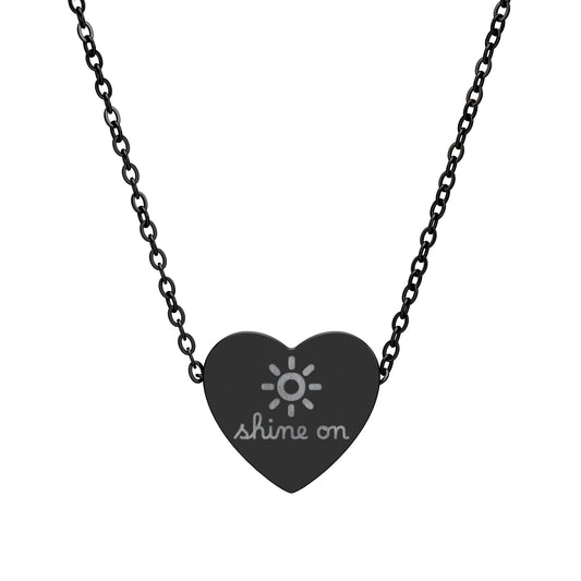 Shine On — Engraved Heart Necklace