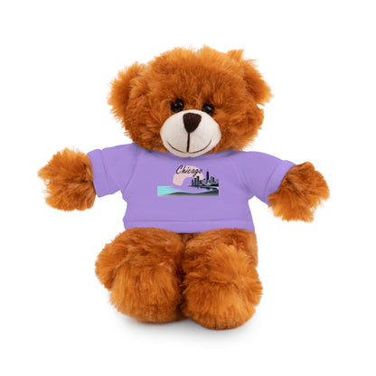 Elegant Chicago Skyline Stuffed Animals with Tee