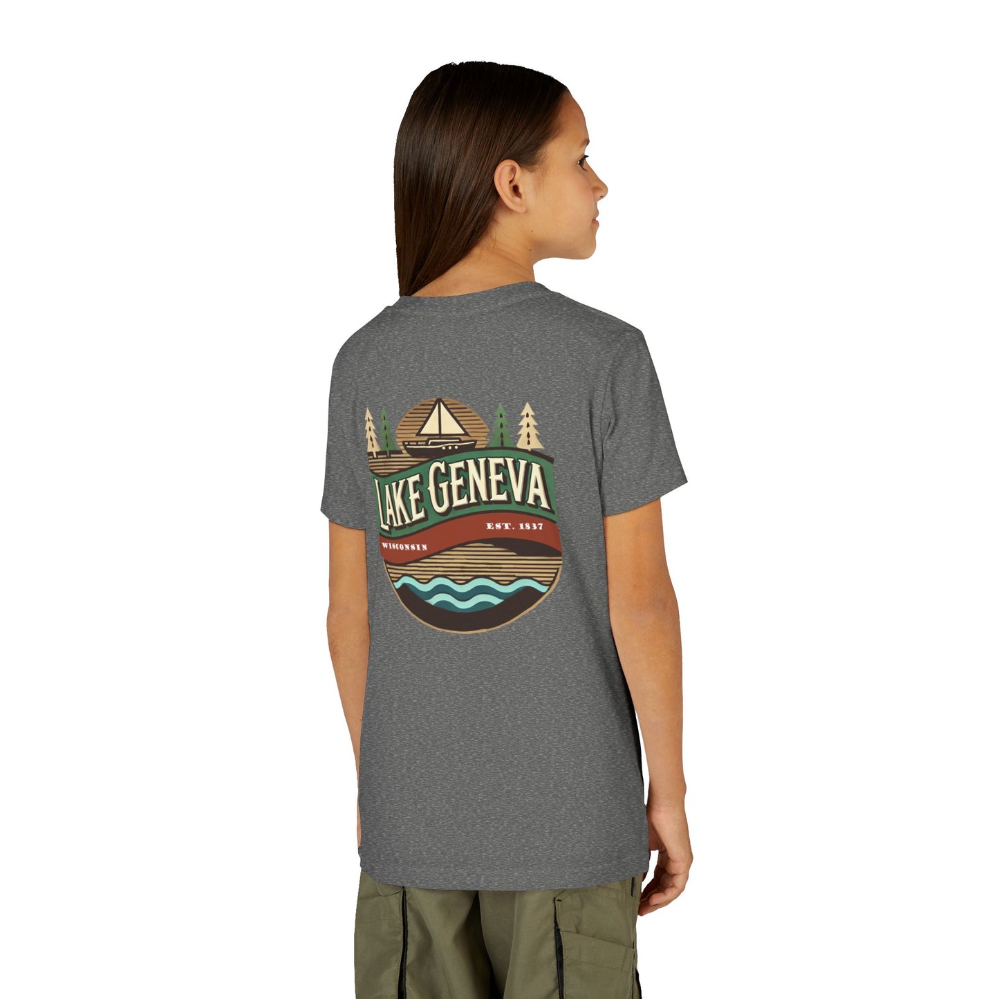 Retro Lake Geneva Unisex Youth Short Sleeve Tee