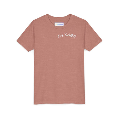 Retro Chicago Sunset Unisex Youth Short Sleeve Tee