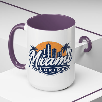 Retro Miami Accent Coffee Mug