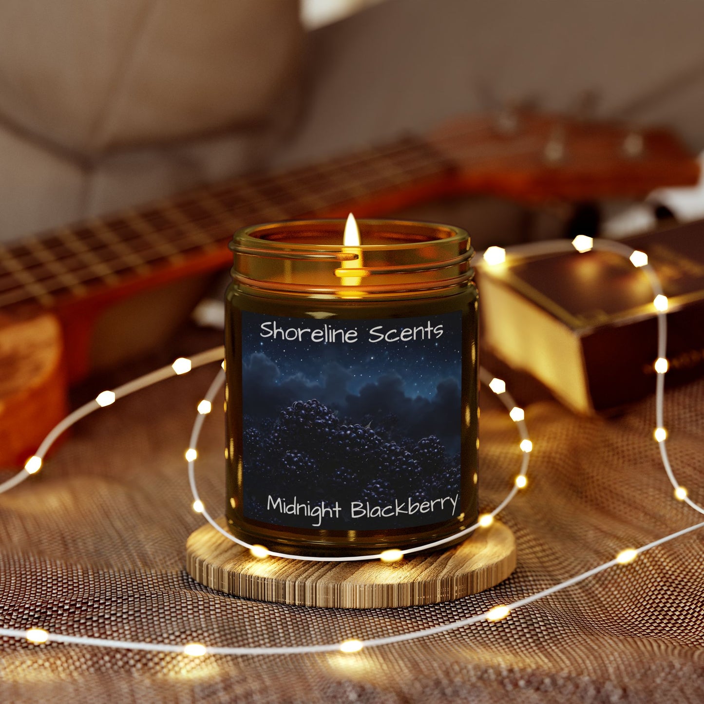 Midnight Blackberry Scented Candle (Apricot Wax)