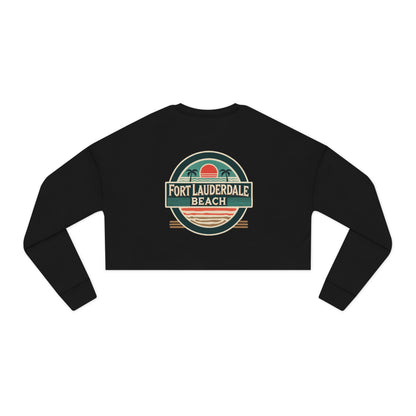 Vintage Fort Lauderdale Women's Cropped Sweatshirt