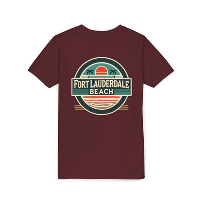 Vintage Fort Lauderdale Unisex Youth Short Sleeve Tee