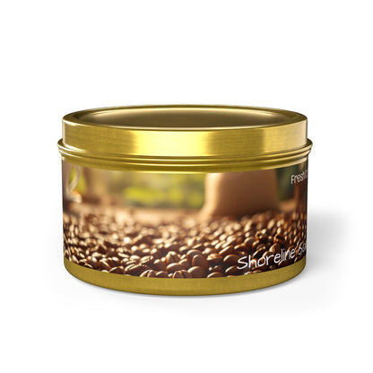 Fresh Coffee Scented Rustic Tin Candle