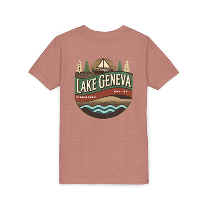 Retro Lake Geneva Unisex Youth Short Sleeve Tee