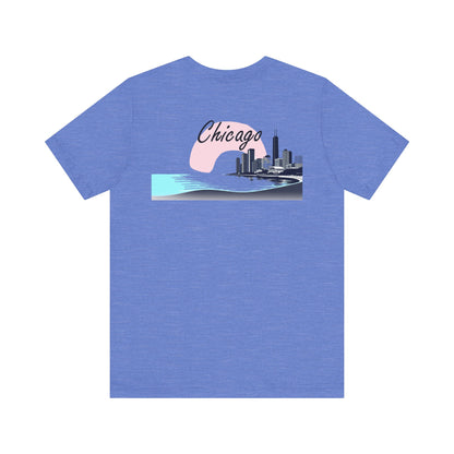 Elegant Chicago Skyline Unisex Jersey Short Sleeve Tee