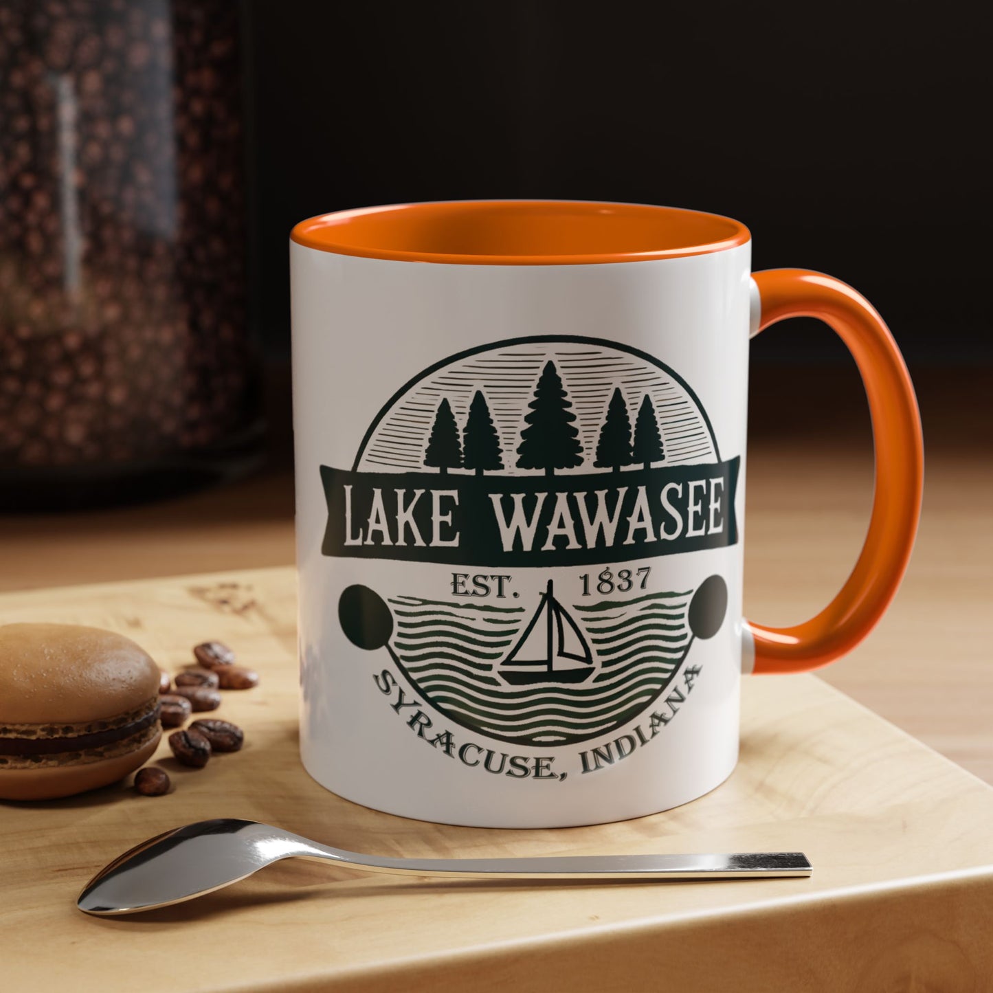 Vintage Lake Wawasee Accent Coffee Mug