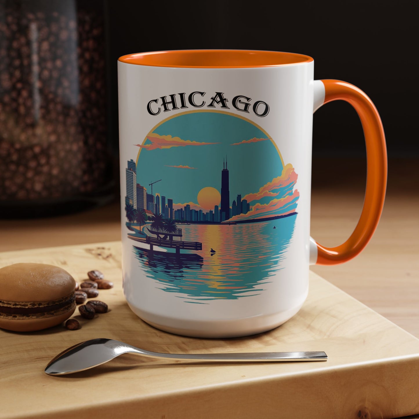 Retro Chicago Accent Coffee Mug