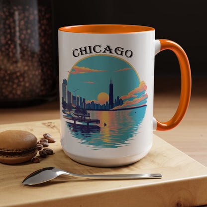 Retro Chicago Accent Coffee Mug