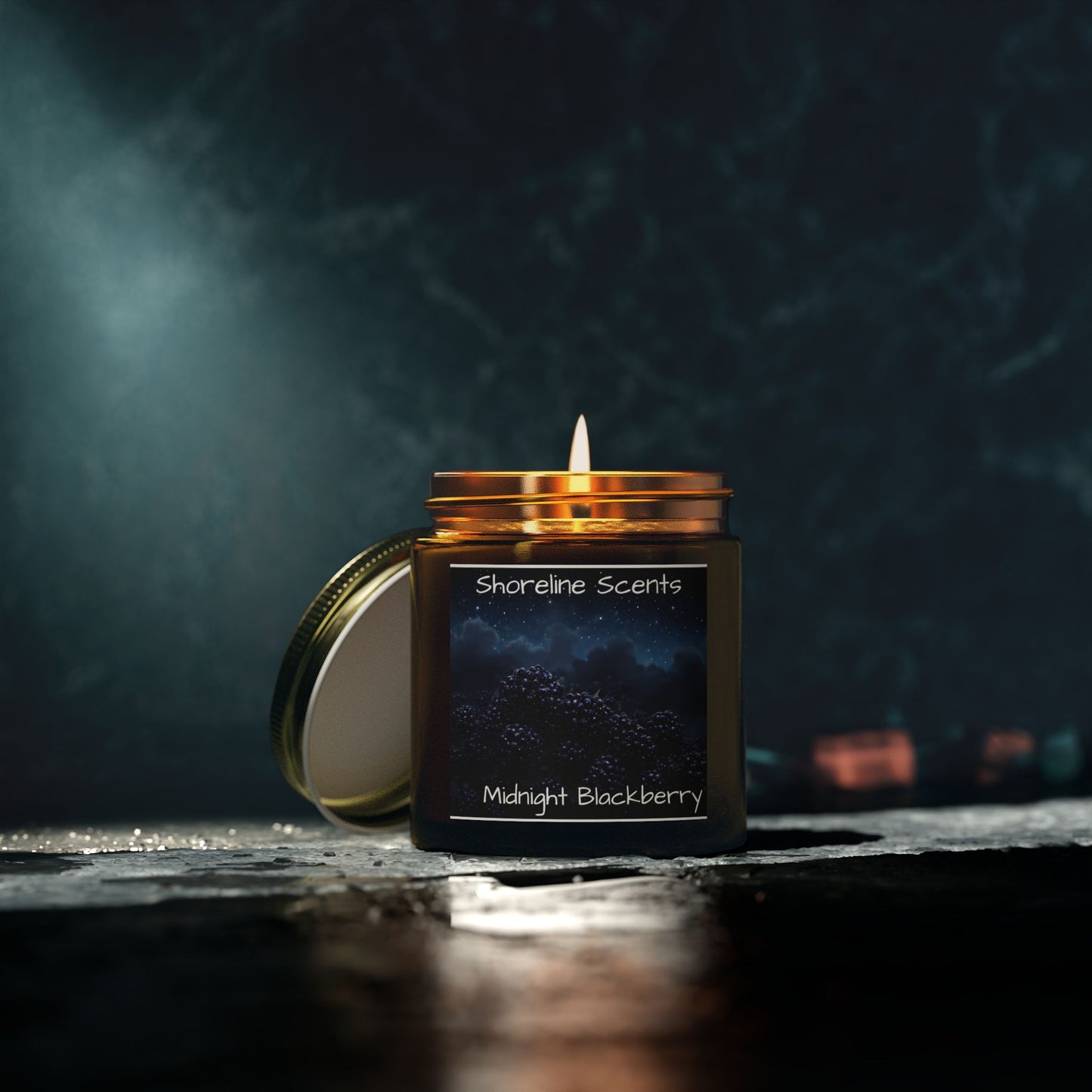 Midnight Blackberry Scented Candle (Apricot Wax)