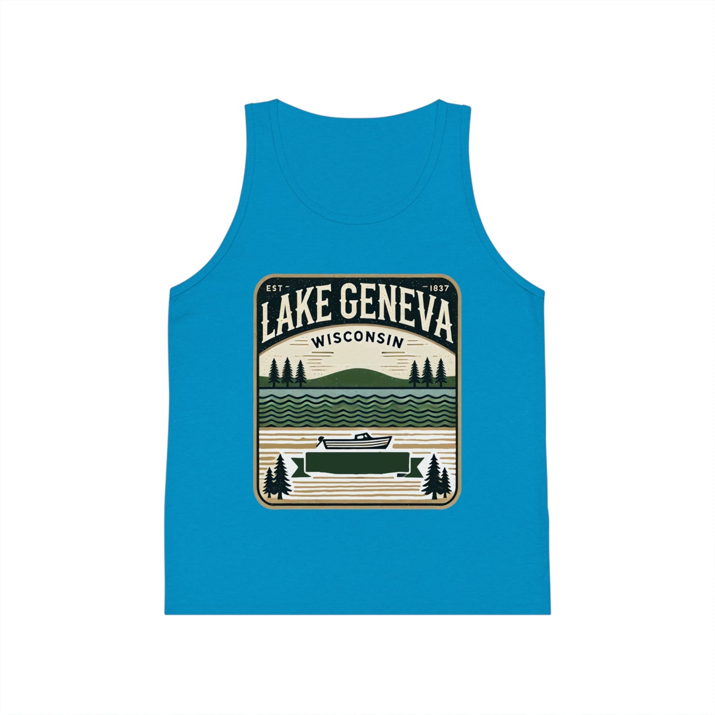 Vintage Lake Geneva Unisex Kids Jersey Tank Top