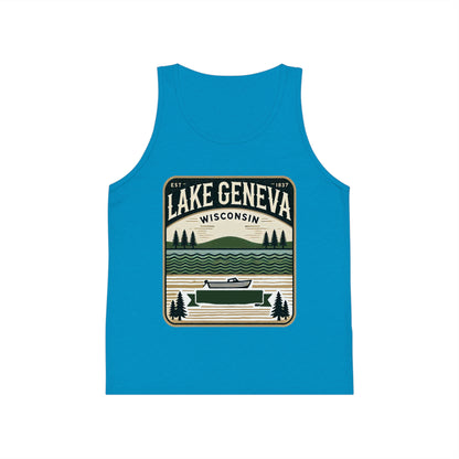 Vintage Lake Geneva Unisex Kids Jersey Tank Top