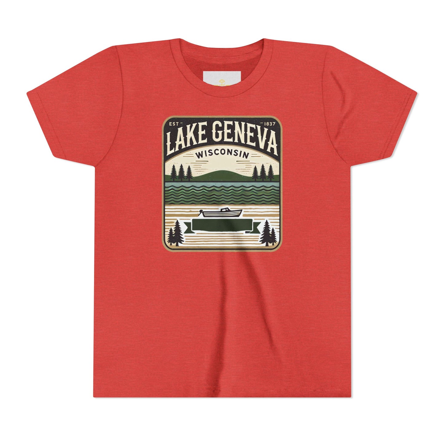 Vintage Lake Geneva Unisex Youth Short Sleeve Tee