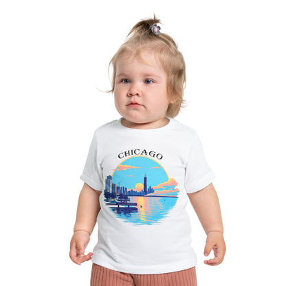 Retro Chicago Unisex Baby Short Sleeve T-Shirt