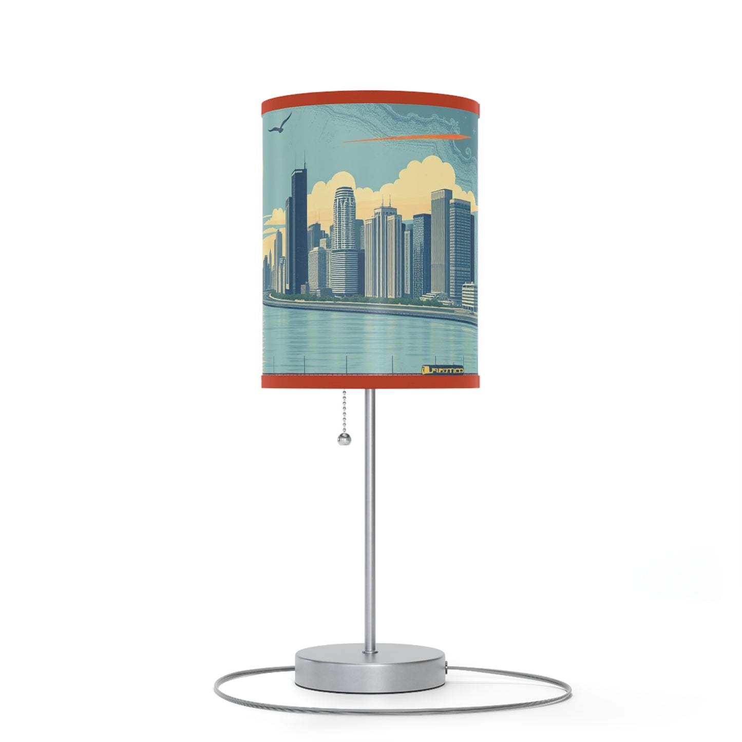 Retro Chicago Skyline Lamp on a Stand