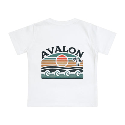Retro Avalon Sunset Unisex Baby Short Sleeve T-Shirt