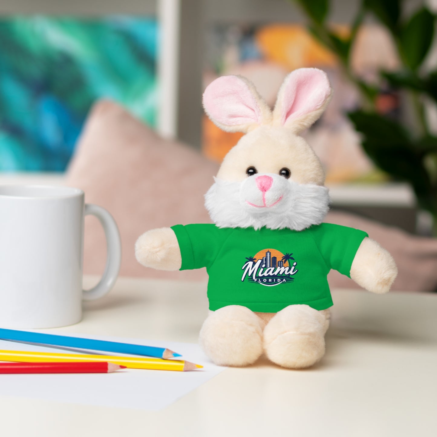 Retro Miami Stuffed Animals with Tee