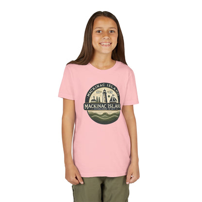 Vintage Mackinac Island Unisex Youth Short Sleeve Tee