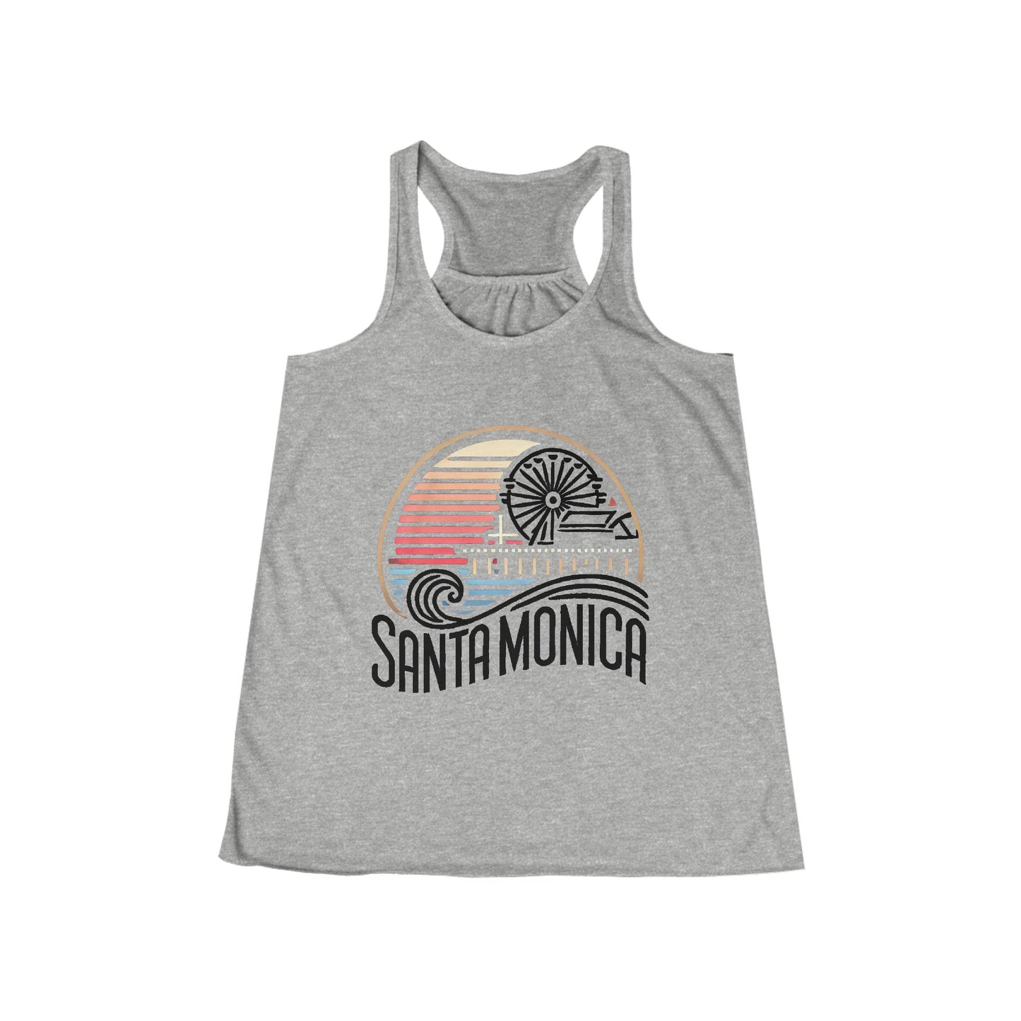 Vibrant Santa Monica Women's Flowy Racerback Tank