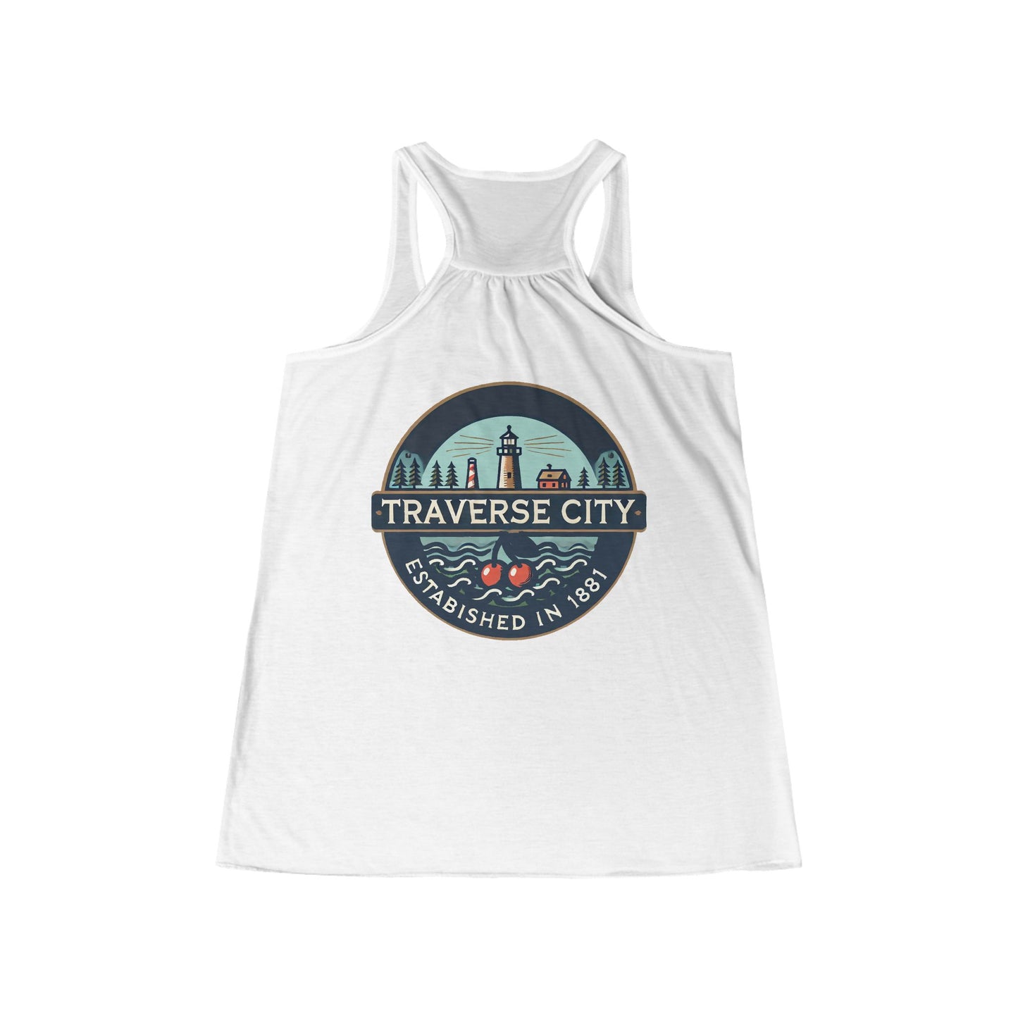 Vintage Traverse City Women's Flowy Racerback Tank