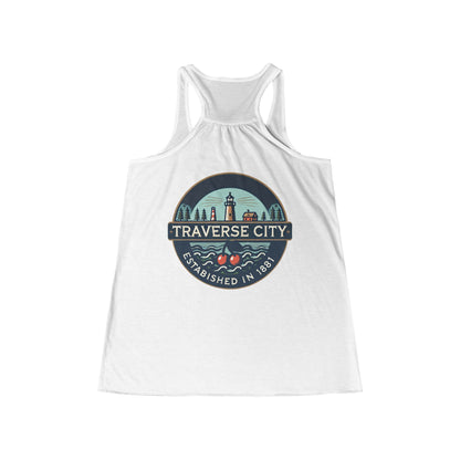 Vintage Traverse City Women's Flowy Racerback Tank