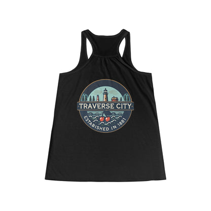 Vintage Traverse City Women's Flowy Racerback Tank