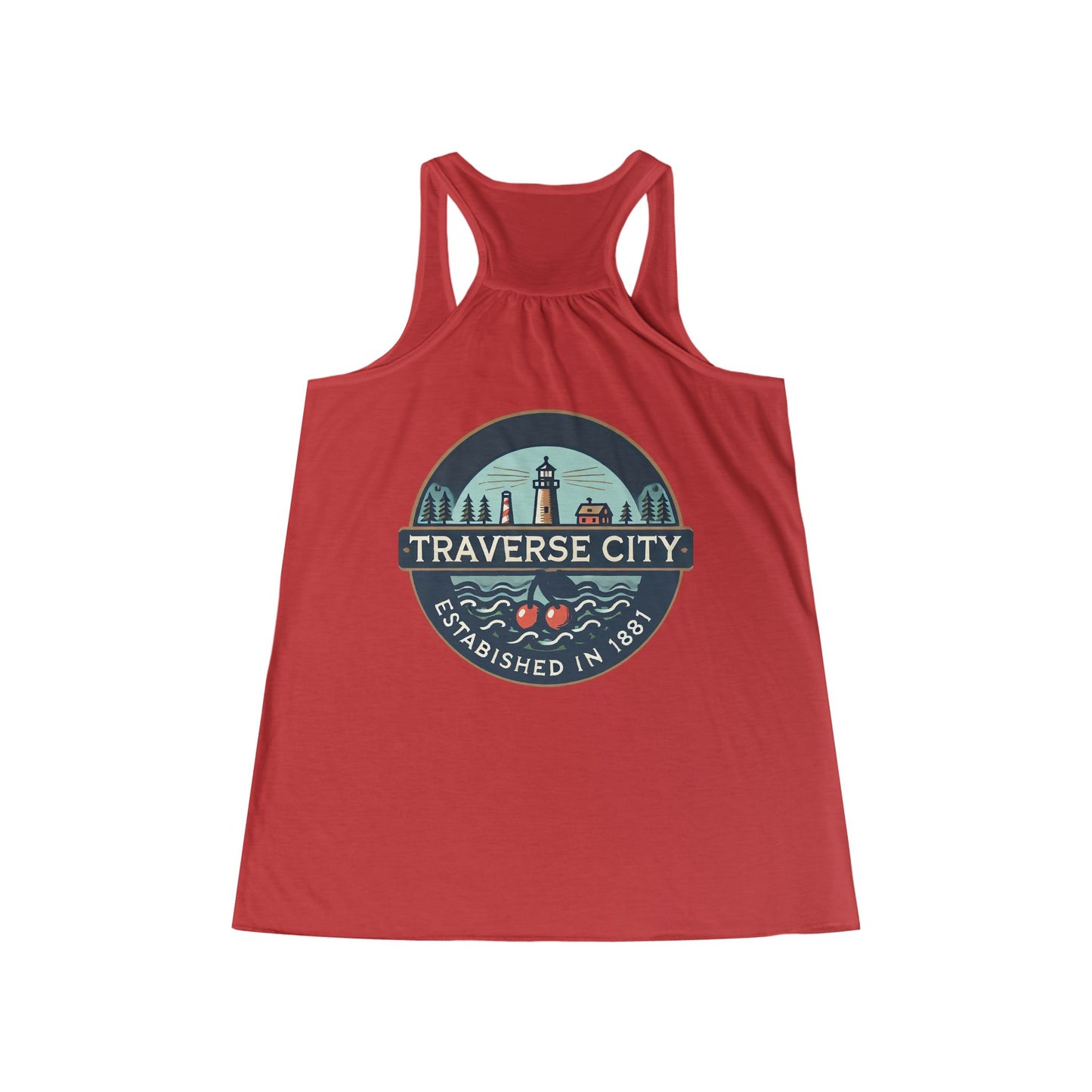 Vintage Traverse City Women's Flowy Racerback Tank