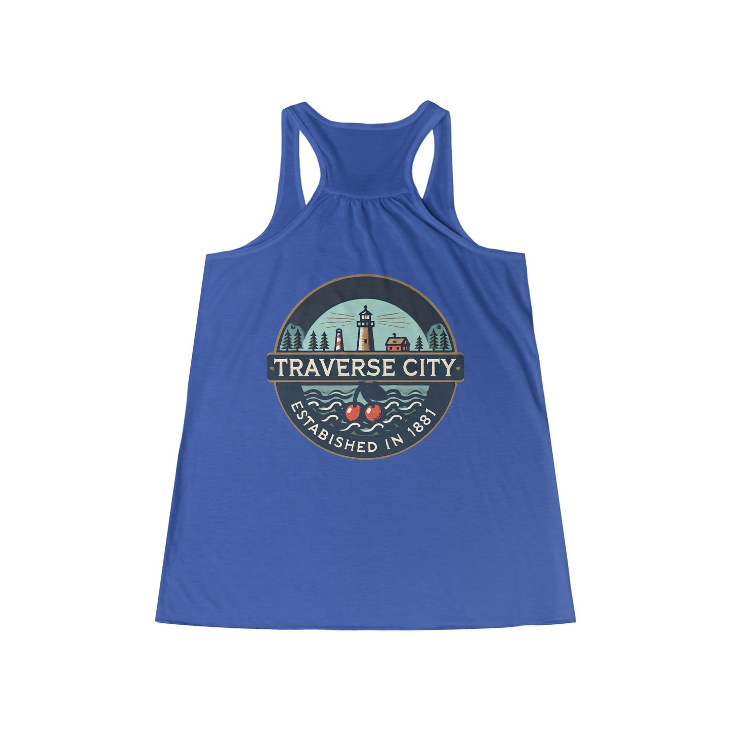 Vintage Traverse City Women's Flowy Racerback Tank