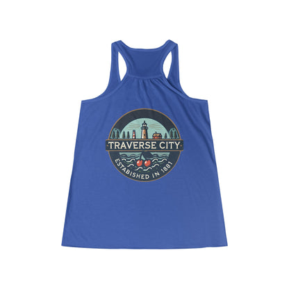 Vintage Traverse City Women's Flowy Racerback Tank