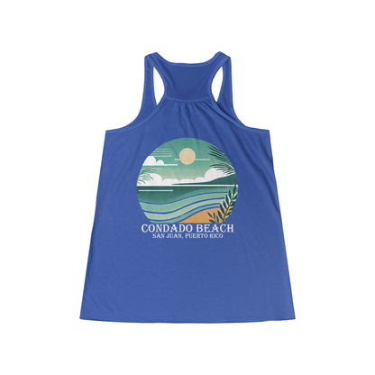 Coastal Vibes Condado Beach Women's Flowy Racerback Tank