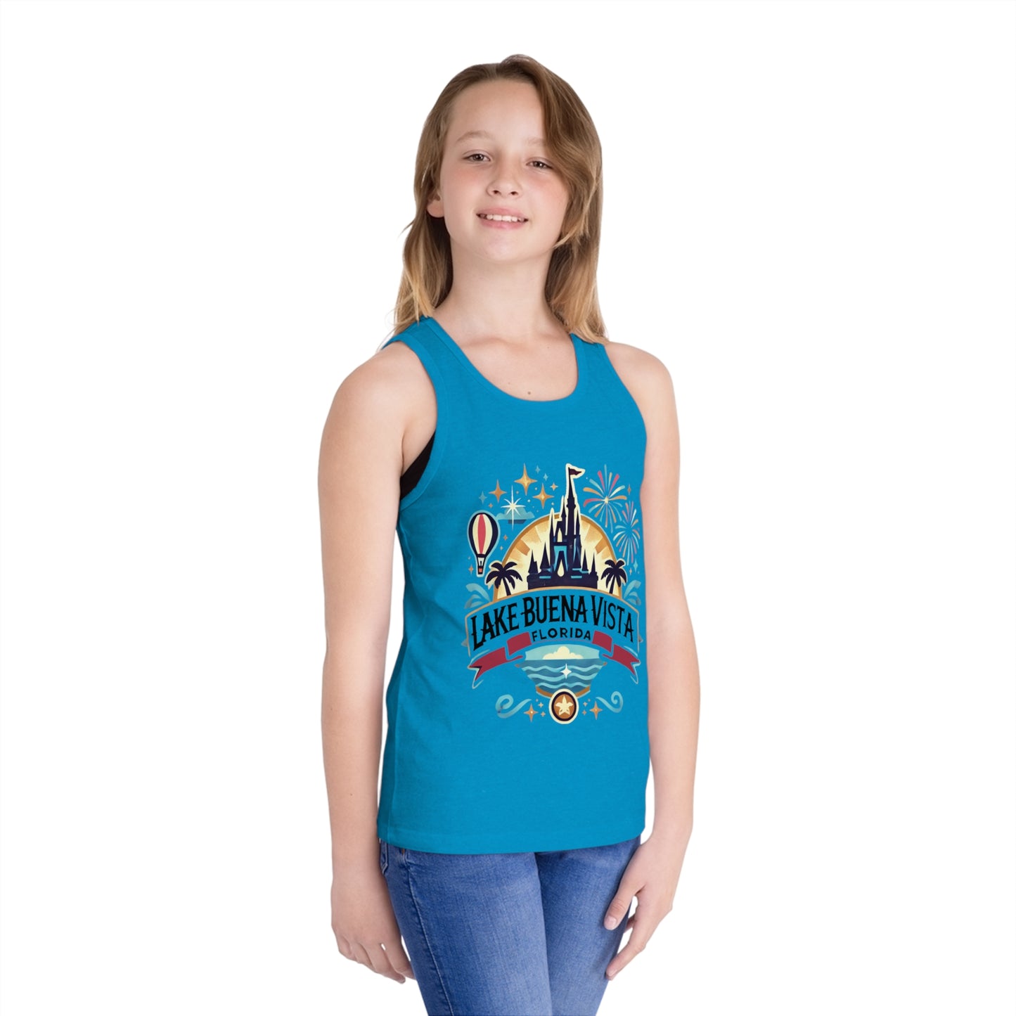 Adventurous Lake Buena Vista Unisex Kids Jersey Tank Top