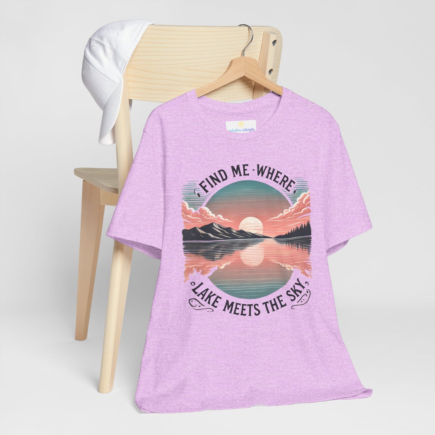Find Me Where Lake Meets Sky Jersey Short Sleeve Tee