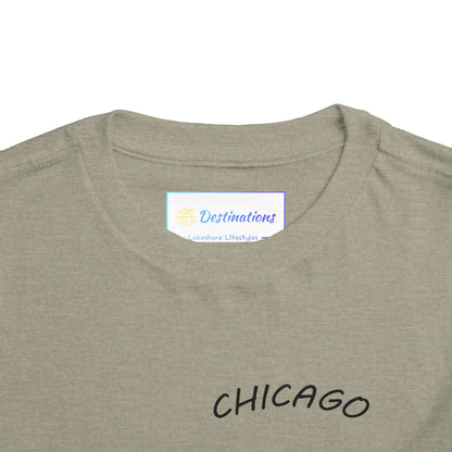 Retro Chicago Sunset Unisex Toddler Short Sleeve Tee